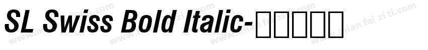 SL Swiss Bold Italic字体转换